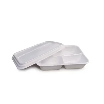 Marmitex de isopor com 3 divisórias